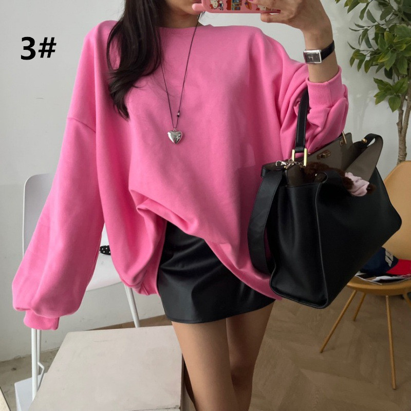 カットソー 韓国風長袖プルオーバー レディース秋冬新作トレーナー