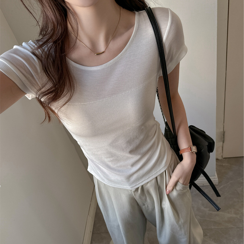 カットソー やわらか素材の美シルエット半袖