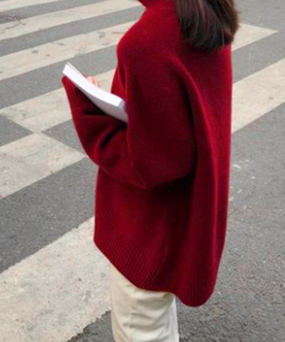 カットソー 長袖タートルネックニット レディース 秋冬