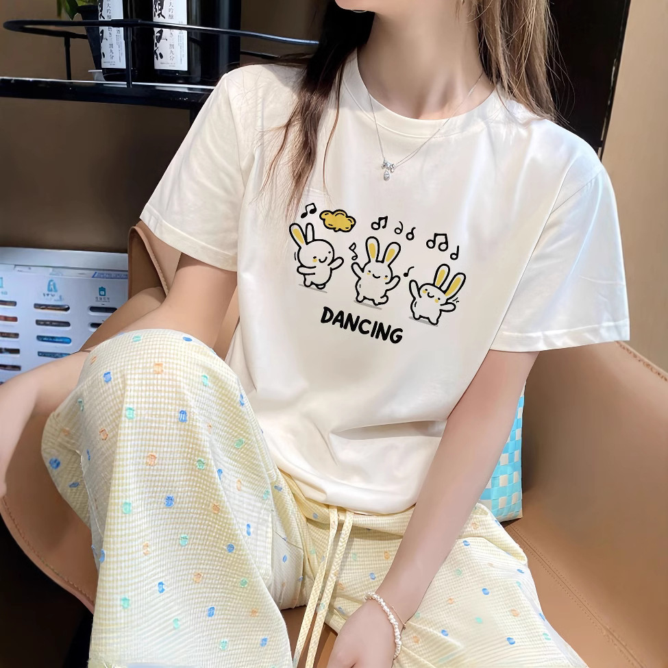 カットソー うさぎダンス半袖カットソー