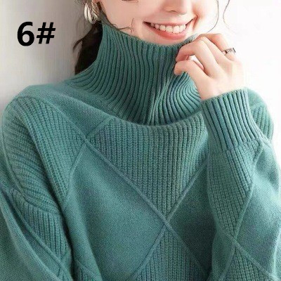 カットソー レディース タートルネック ニット セーター 秋冬 ケーブル編み