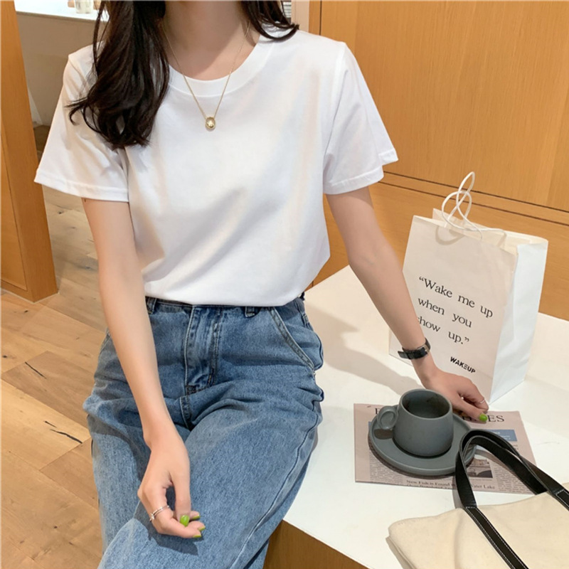 カットソー シンプル丸首ベーシックカットソー