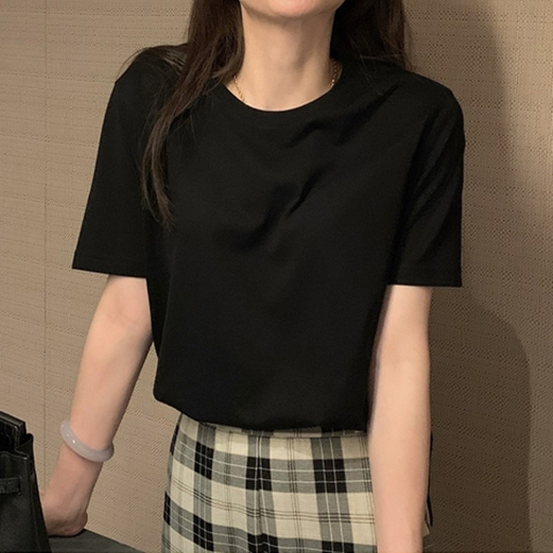 カットソー シンプル丸首ベーシックカットソー