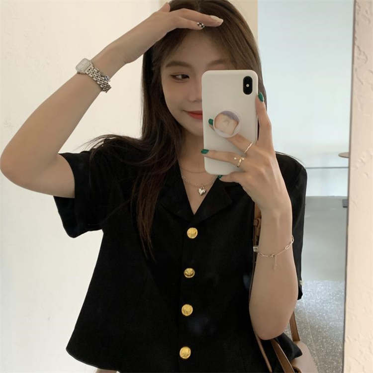 カットソー 春夏半袖Vネックカーディガンジャケット ショート丈