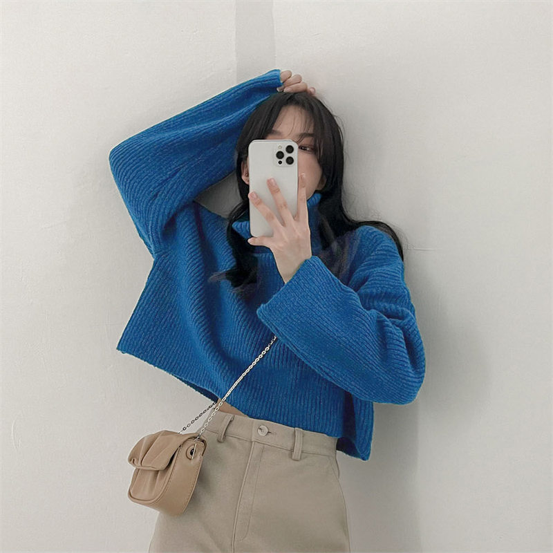 カットソー 秋冬新作 韓国風ハイネックニットセーター