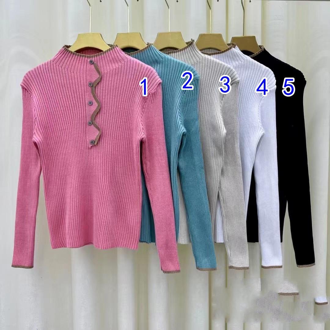 レディース ハイネック リブニット 長袖 カットソー