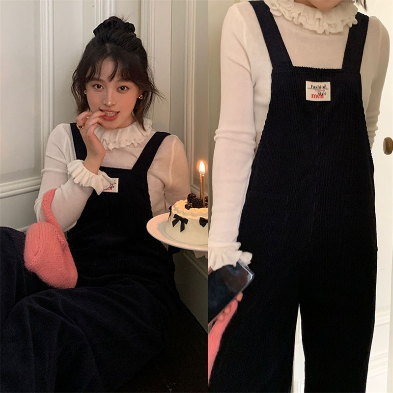 レディース長袖フリルネックニットカットソー