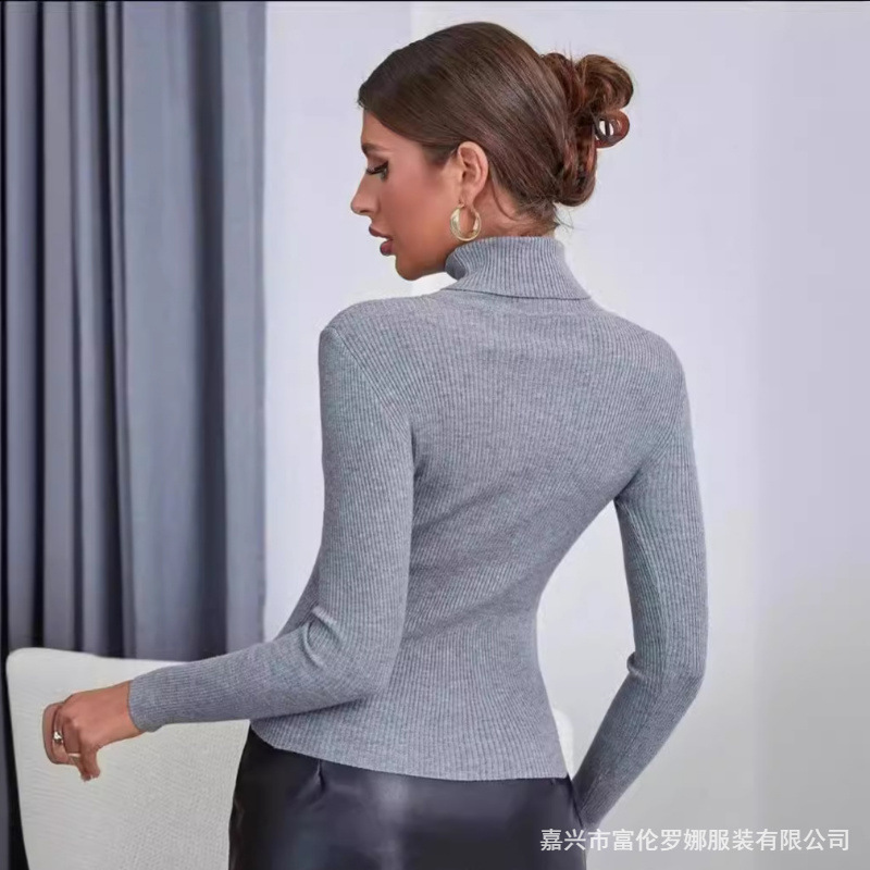 カットソー すっきり美シルエット タートルネック