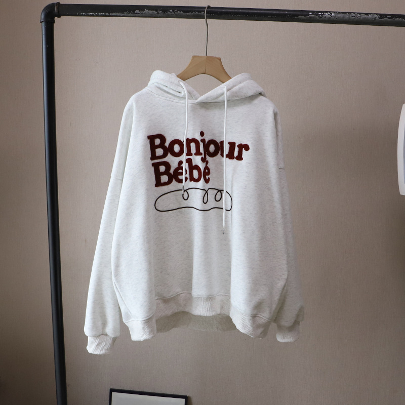 カットソー レディース長袖パーカー韓国風文字プリントスウェット5色