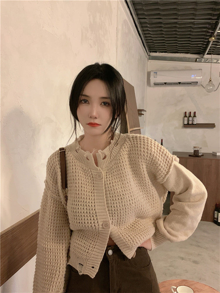 カットソー 冬服 ゆったり長袖ニット カーディガン セーター