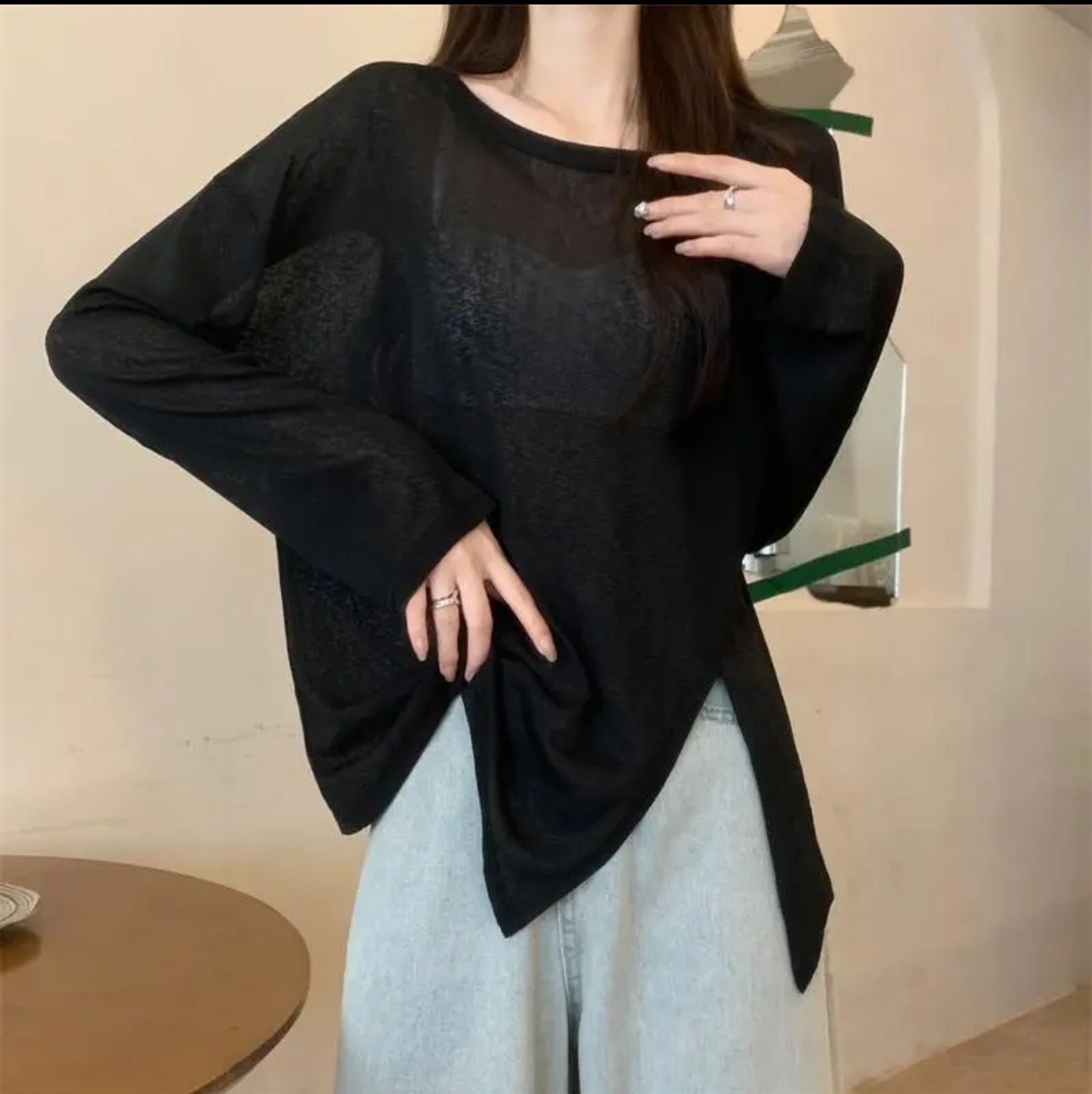 カットソー 軽やかシルエット ボートネック