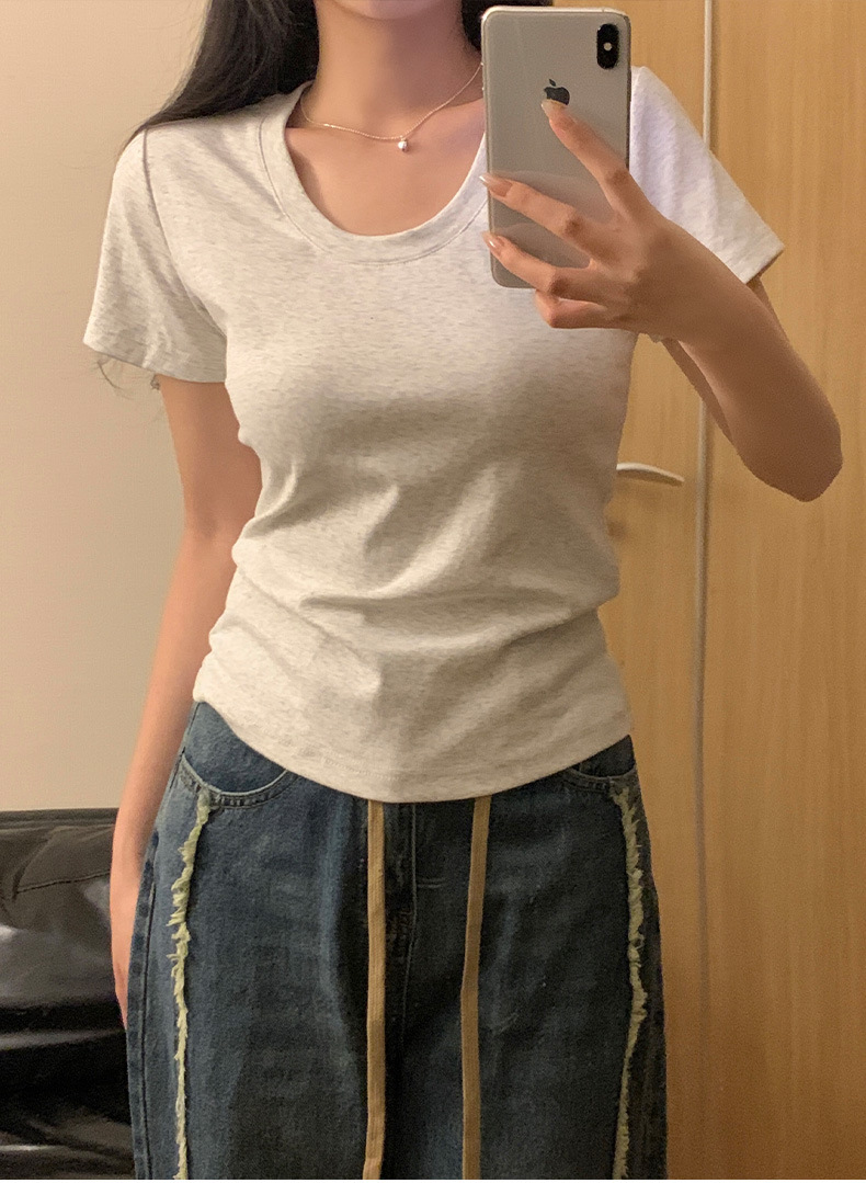 カットソー ベーシックUネックカットソー