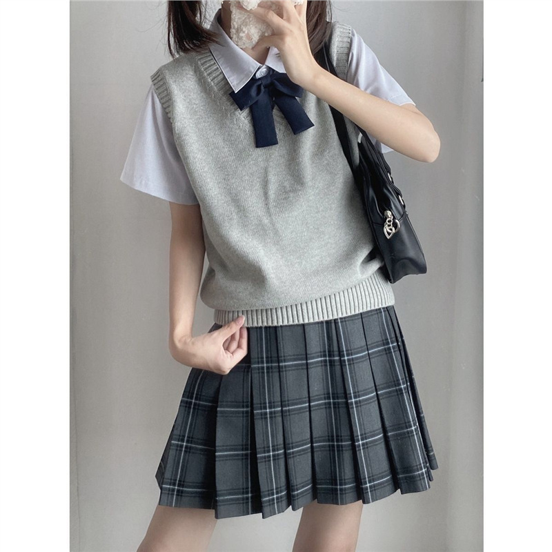 カットソー カットソー 学生風ニットベスト