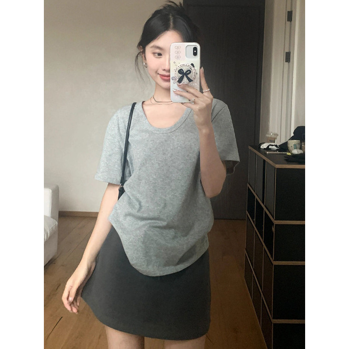 カットソー シンプル美ライン Vネックカットソー