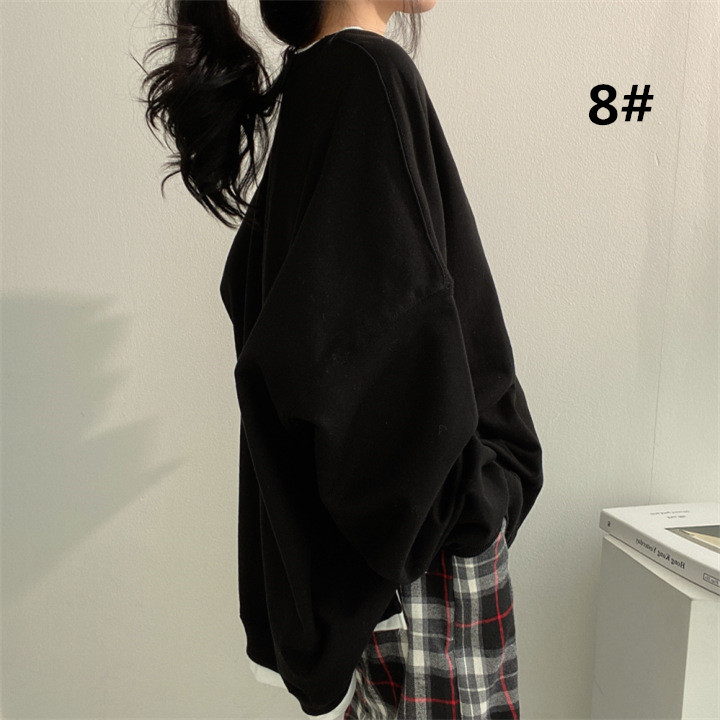 カットソー 長袖プルオーバー 秋冬 ゆったりシルエット レディース カジュアル (薄手・裏起毛　2種類)