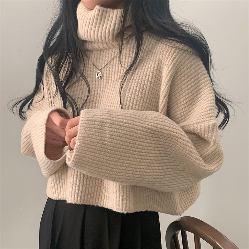 カットソー 秋冬新作 韓国風ハイネックニットセーター