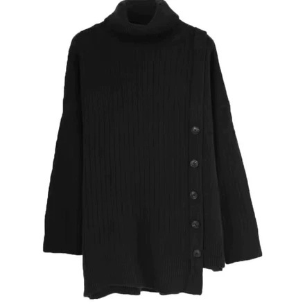 カットソー 秋冬新作レディースタートルネックニットワンピース長袖