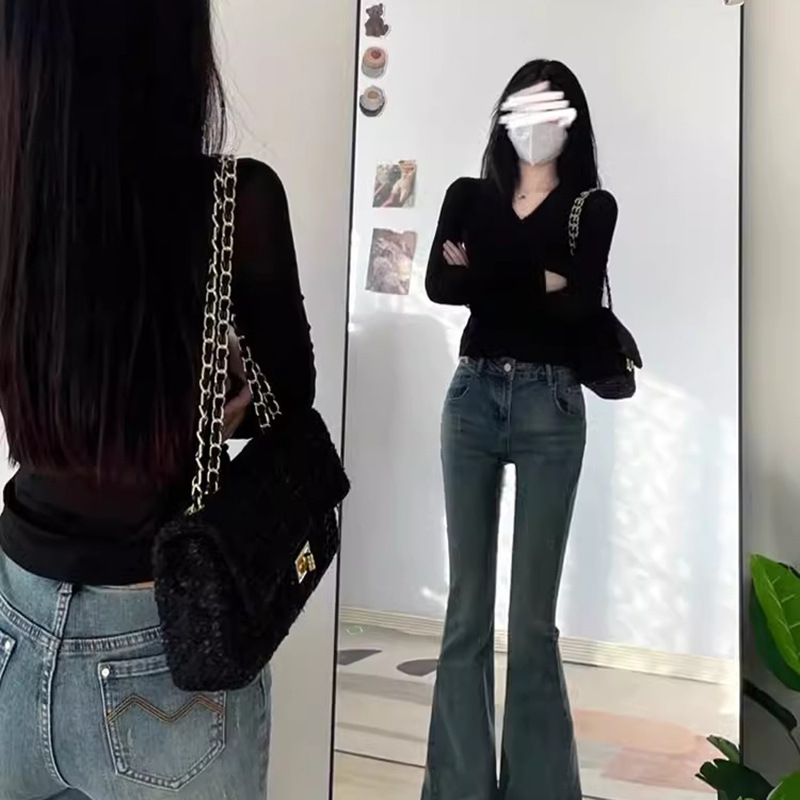 カットソー シンプル美ライン 深めＶネック
