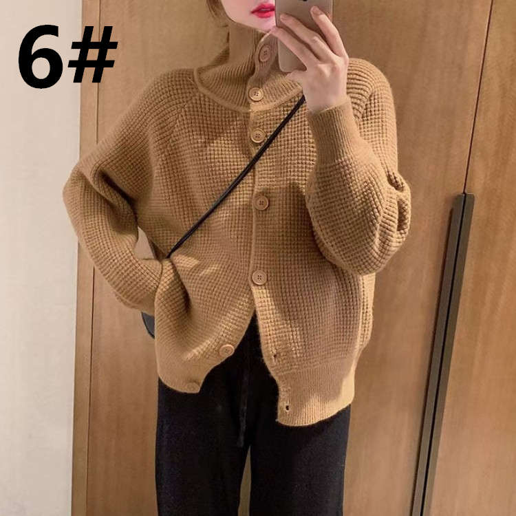 カットソー ハイネック厚手ニットセーター体型カバー着回しレディース