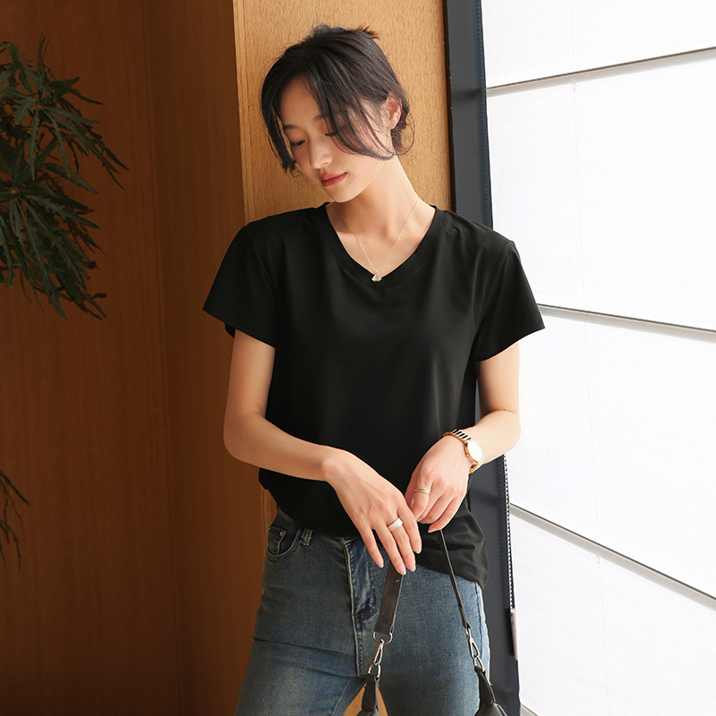 カットソー すっきり着こなせる万能丸首半袖