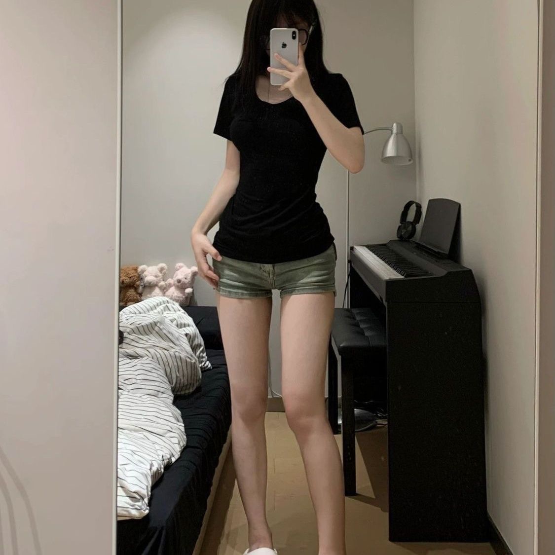 カットソー シンプル美シルエット半袖カットソー