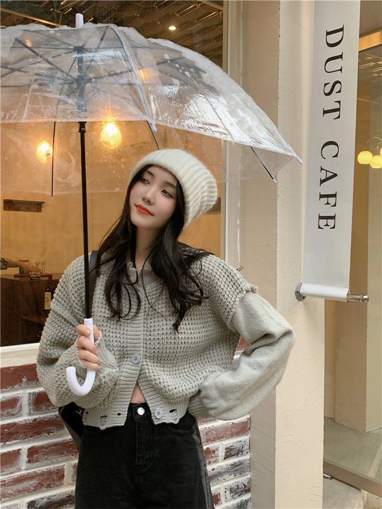 カットソー 冬服 ゆったり長袖ニット カーディガン セーター