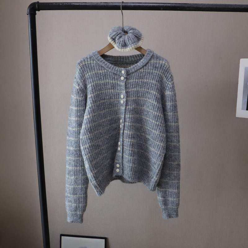 カットソー 長袖ニットカーディガン 韓国風レディース 5色展開