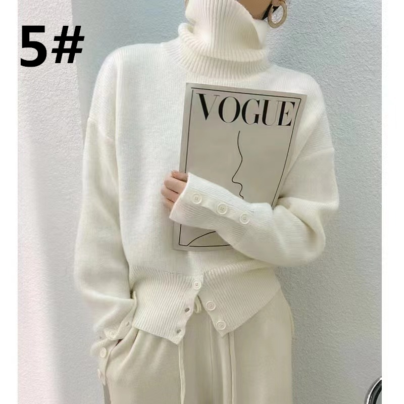 カットソー 秋冬新作 タートルネック ニットセーター 着痩せ 上品 韓国風 レディース