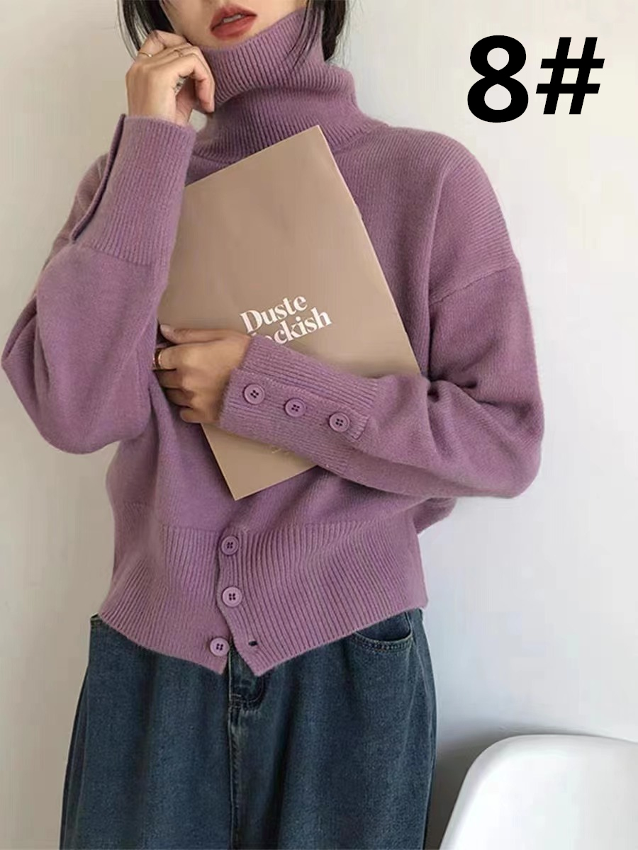 カットソー 秋冬新作 タートルネック ニットセーター 着痩せ 上品 韓国風 レディース