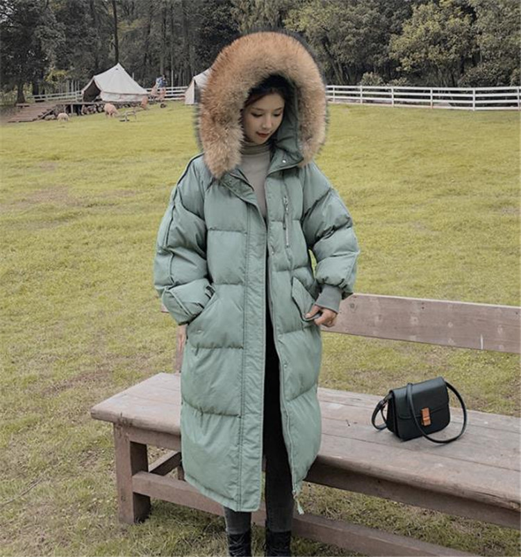 カットソー 大きいサイズ長袖中綿ロングコート防寒羽毛風