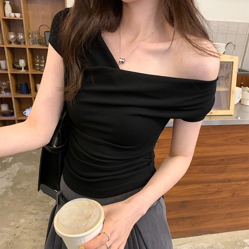 カットソー シルエット美人 ボートネックカットソー
