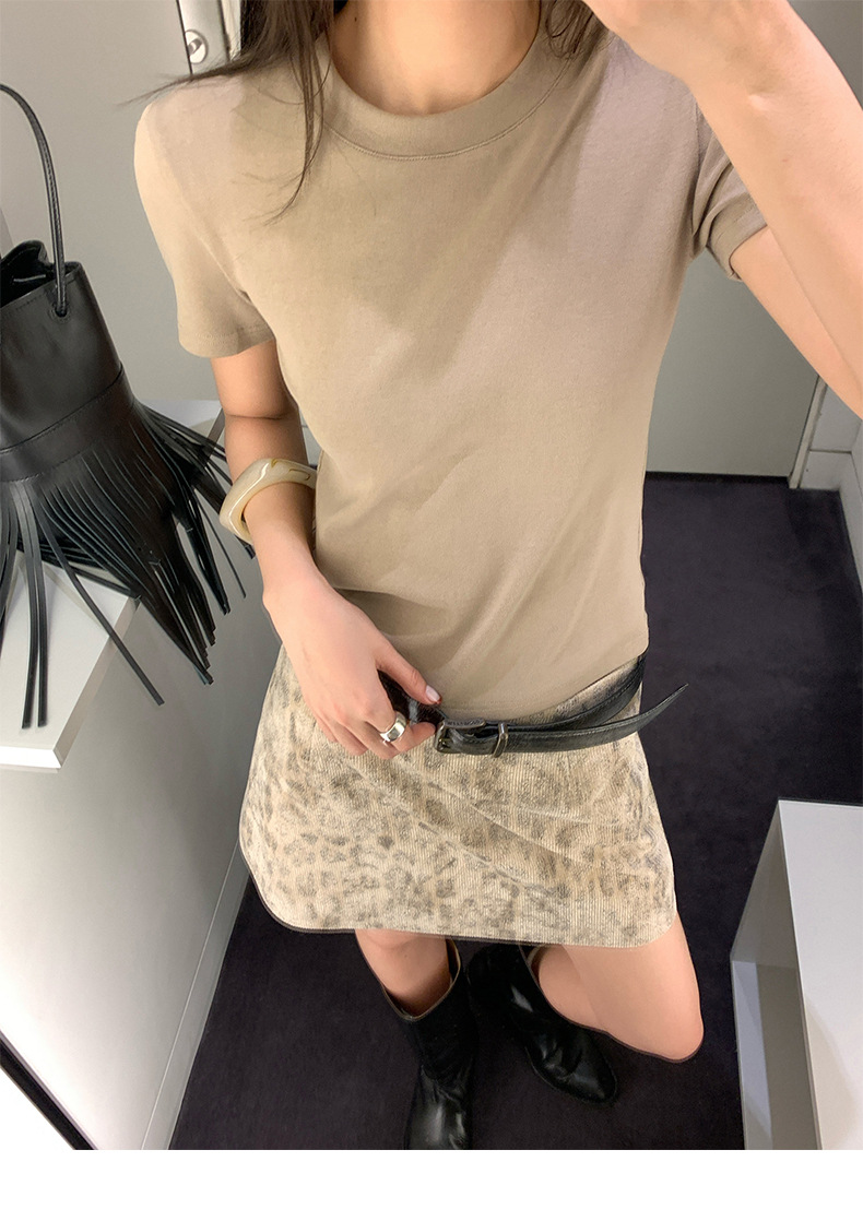 カットソー すっきりシルエット半袖カットソー