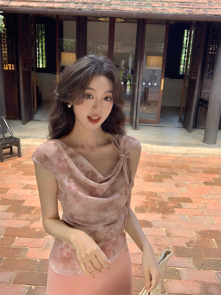 カットソー 優美ドレープ ボートネックカットソー