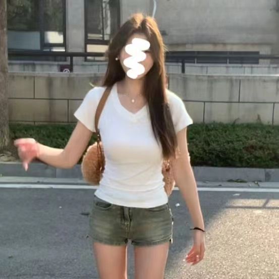 カットソー シンプル美シルエットVネック