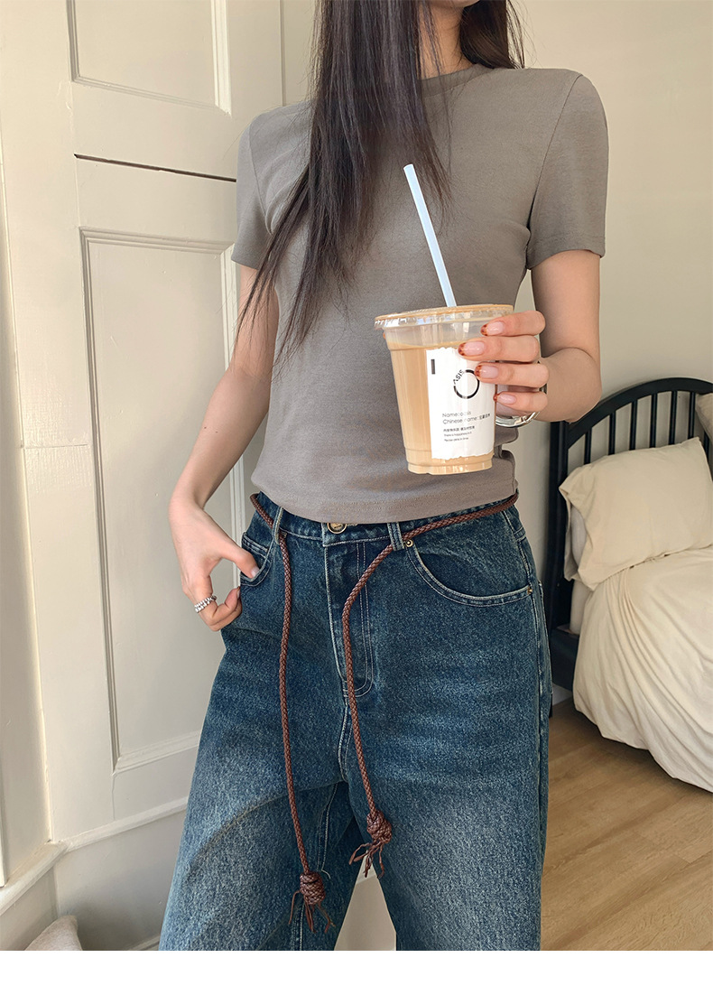 カットソー すっきりシルエット半袖カットソー