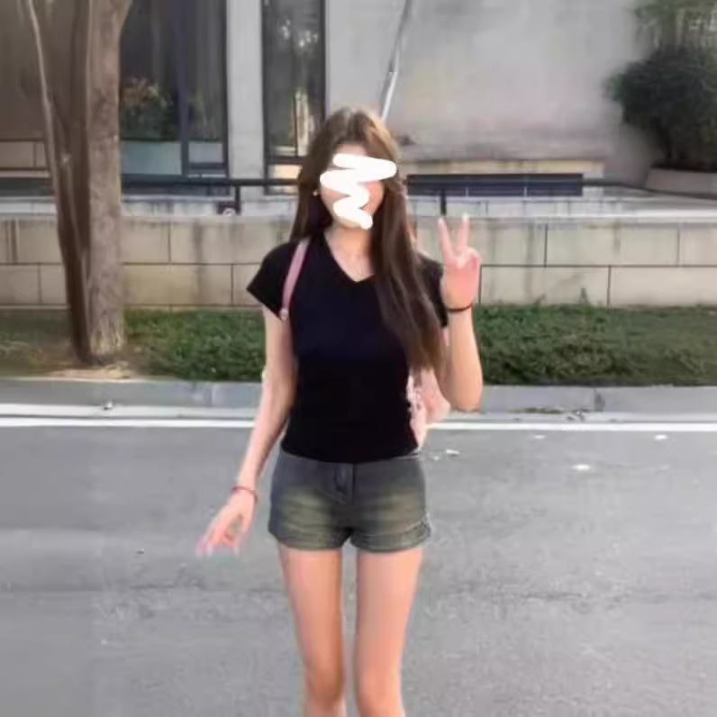 カットソー シンプル美シルエットVネック