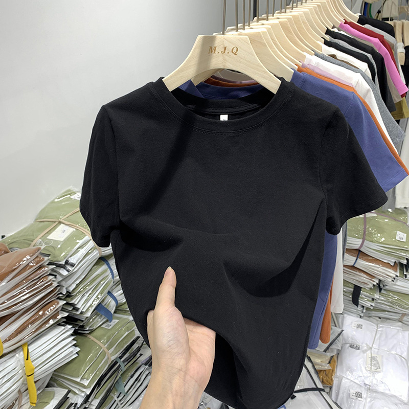 カットソー なめらか素材クルーネックカットソー