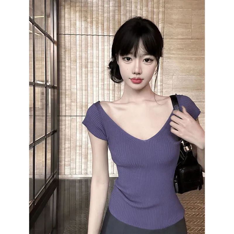 カットソー リブ編み美シルエット ボートネック