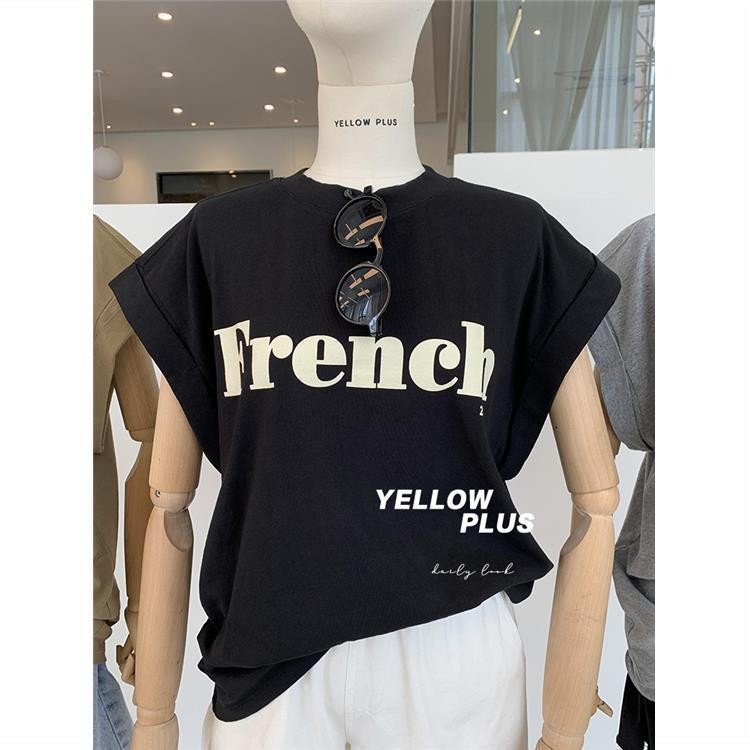 カットソー フランス風ロゴ入り半袖カットソー