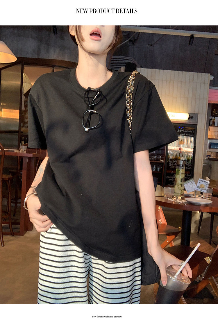 カットソー シンプル クルーネック Tシャツ
