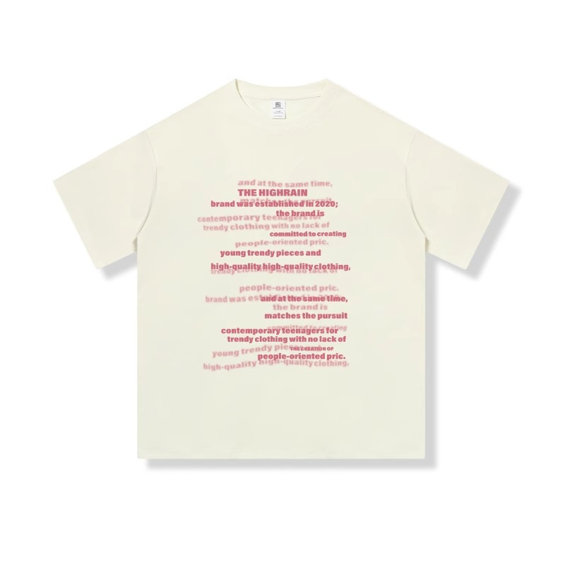 カットソー メッセージプリント半袖カットソー