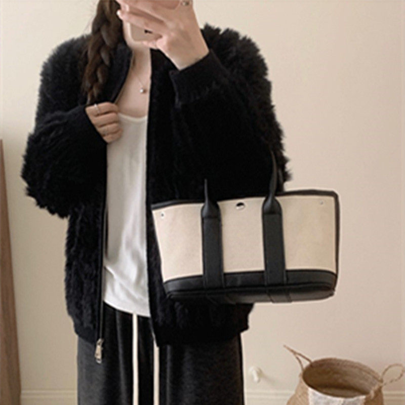 カットソー ふわふわファー長袖カーディガン韓国風ニット