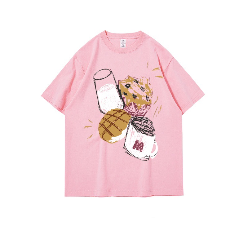 カットソー お菓子アート半袖カットソー