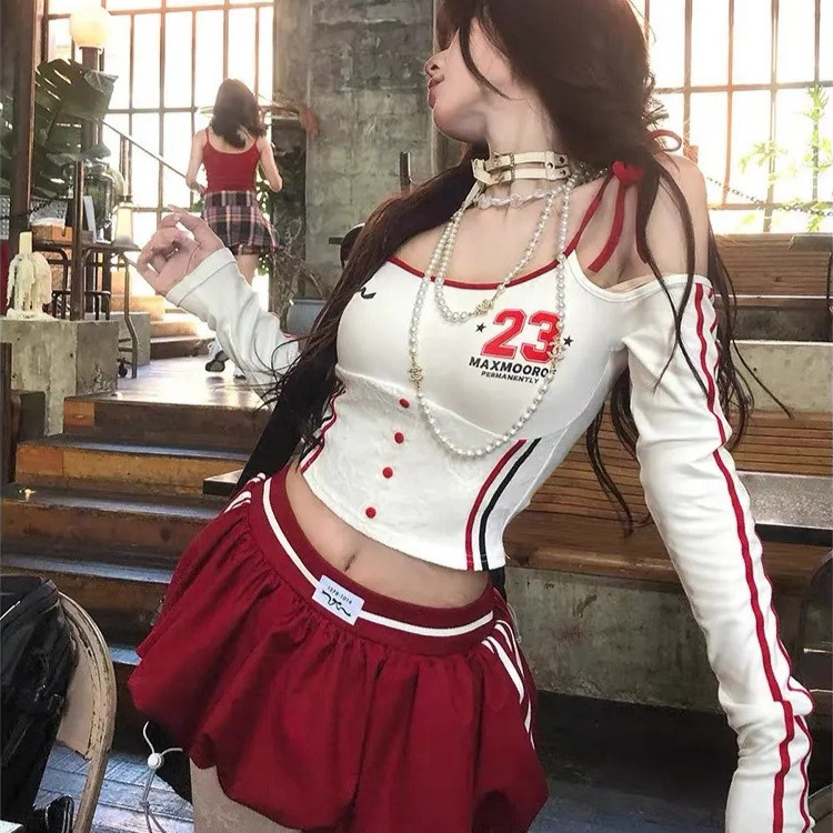 カットソー 肩魅せデザイン 美ライン ボートネック