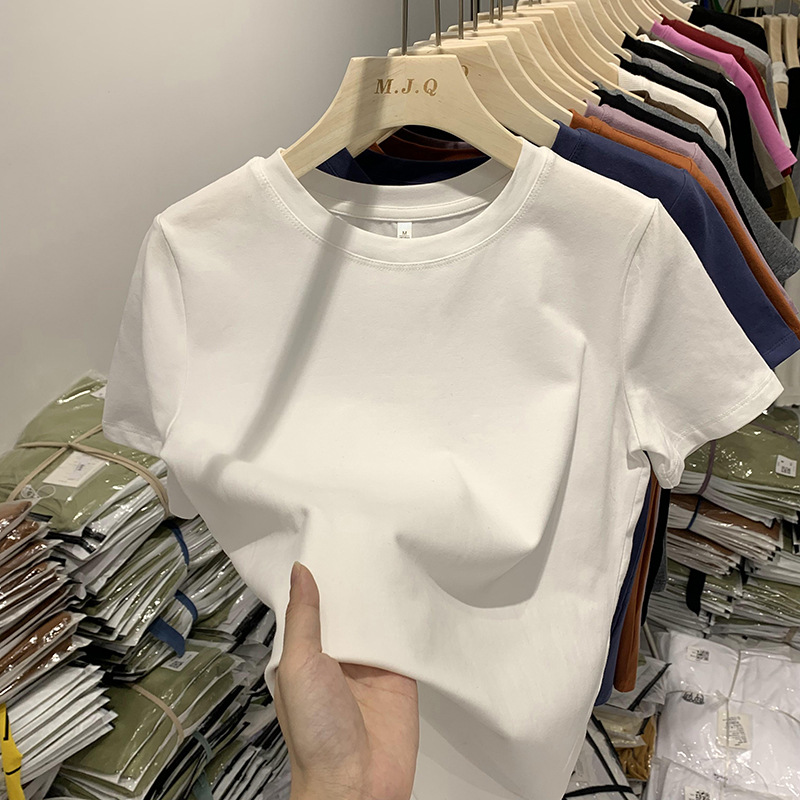 カットソー なめらか素材クルーネックカットソー