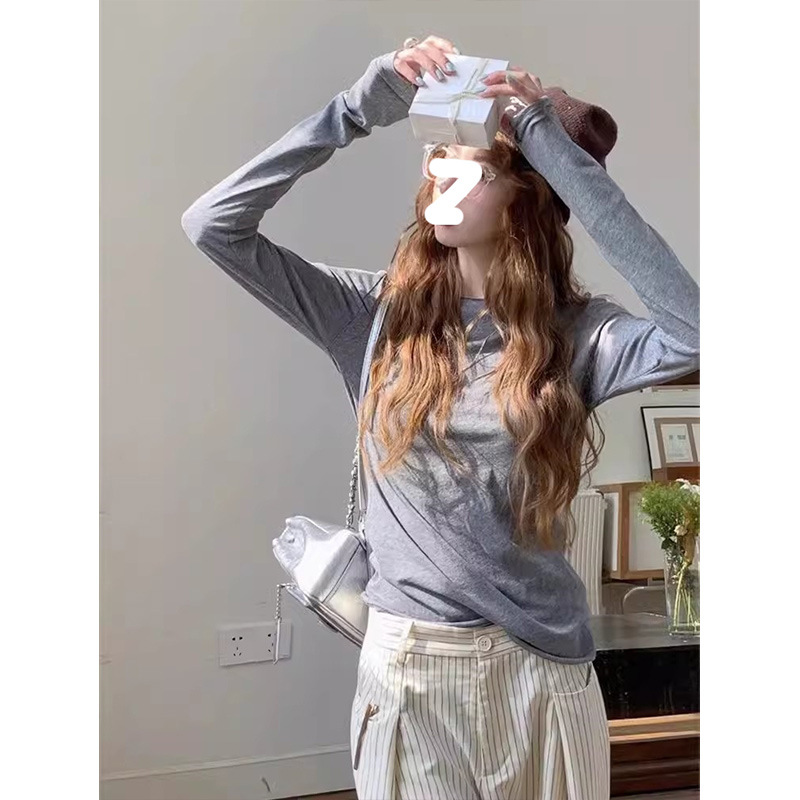 カットソー シンプル美シルエット長袖カットソー