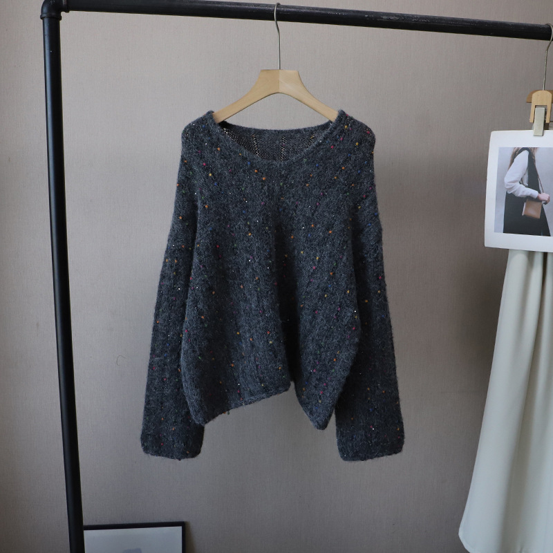 韓国風ぶいねっくニットセーター長袖カットソー5色展開