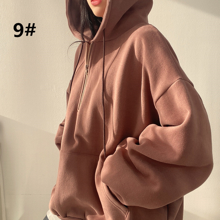カットソー 長袖パーカー レディース フード付き ゆったり秋冬トップス (薄手・裏起毛　2種類)