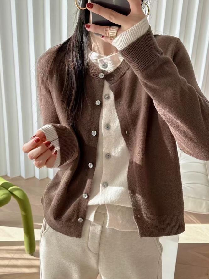 カットソー 2026新作 レディース長袖ニットカーディガン 婦人服