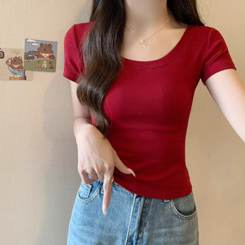 カットソー やわらか美ライン スリムフィット